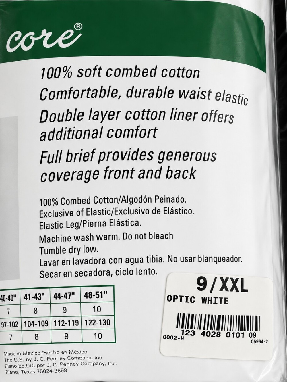 Underscore Cotton Comfort Band (2) 3 Pack Brief Panty Underwear New In Package - Picture 7 of 10